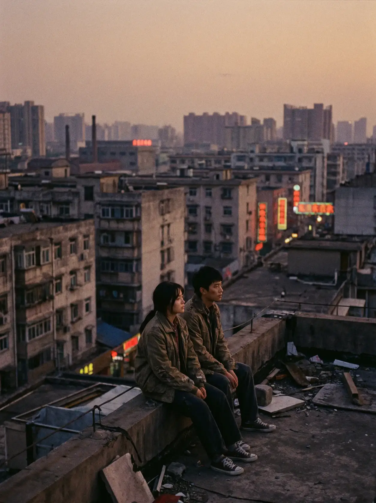 文艺电影《天台上的人》海报 - 国产